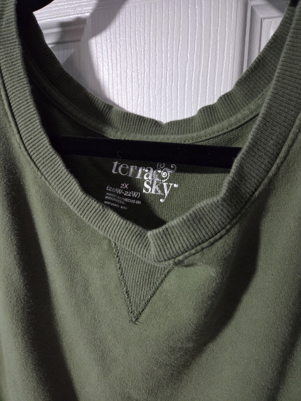 Terra & Sky Olive Green Crewneck Pullover - Picture 3 of 5